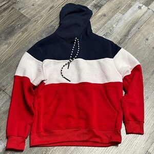 Mens Red, White & Blue Hoodie